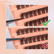 Individual Lashes Cluster DD Curl False Eyelashes 126pcs Natural Cluster Russian Lashes with Thin Band Light Fluffy DIY Lash Extension Natural Eyelashes by TOOCHUNAG