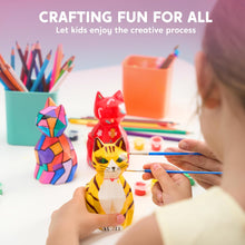 Klever Kits Paint Your Own Cat Lamp Kit,Arts and Crafts for Kids Age 6 7 8 9 10 11 12,DIY Night Light Painting Kit,Girls Crafts Kit,Cat Toys for Kids,Activities Art Supplies,Birthday Presents