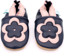 Dotty Fish Soft Leather Baby Shoes. Toddler Shoes. Non Slip Suede Soles. Girls Shoes with Flowers, Stars, Hearts. 0-6 Months - 4-5 Years