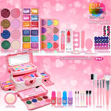 Kids Makeup Sets For Girls Toys - Children Makeup Sets For Girls Washable Make Up Set, Childrens Princess Play Games Toy Presents, Little Girl Birthday Gifts Set For Age4-12 Year Old
