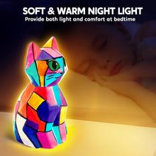 Klever Kits Paint Your Own Cat Lamp Kit,Arts and Crafts for Kids Age 6 7 8 9 10 11 12,DIY Night Light Painting Kit,Girls Crafts Kit,Cat Toys for Kids,Activities Art Supplies,Birthday Presents