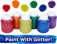CRAYOLA Washable Glitter Paint - Assorted Colours (Pack of 6)  Add Some Extra Sparkle to Your Arts & Crafts!  Ideal for Kids Aged 3+