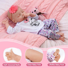 JIZHI Reborn dolls - 17-Inch Handmade Realistic Baby Dolls Soft Cloth Body with Toy Accessories, Reborn Baby Dolls Like a Lifelike Baby(Sleeping baby)