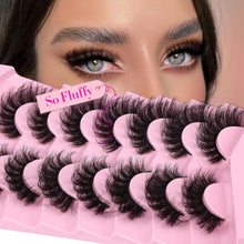 JIMIRE D Curl Faux Mink Lashes Fluffy Cat Eye 20MM Long Dramatic Mink Lashes Bulk Wispy Full Volume False Eyelashes 7 Pairs Pack Look Like Extensions