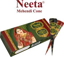 Neeta Indian Mehendi/ Henna Cones For Temporary Body Art Tattoo All Natural Herbal Pure Henna Paste Cones For Festival, Hand Designing, Chemical Free (4 Pieces Cone)