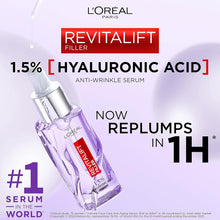 L'Oreal Paris Hyaluronic Acid Serum Revitalift Filler [+Hyaluronic Acid], 1.5% Pure Concentrated Hyaluronic Acid Dropper Serum, 30ml
