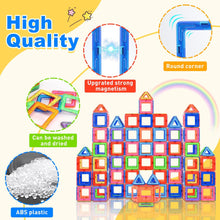 Lovchil Magnetic Building Blocks, 40pcs Magnetic Building Blocks Set, Magnetic Tiles for 3 4 5 6 7 8 Years Old Boys Girls Toddlers Kids, Preschool Learning Educational Construction Toys
