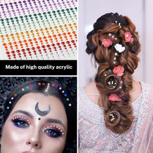 LLMSIX 1225 Pcs Face Gems Self-Adhesive Face Jewels Colorful Hair Gems Face Jewels Stick on Face Diamonds Rhinestones Festival Rhinestone Stickers for Face Hair Eye Makeup Nail Body Crafts