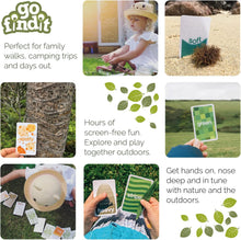 gofindit -the original outdoor nature scavenger hunt card game for kids and families  ages 3+  travel pocket game