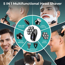 kensen 7D Blade Replacement Heads, Electric Shaver Replacement Head 7 Heads for Bald Men Wet and Dry Compatible Many Models Waterproof Head Razor (Head Shaver)