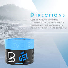 L3VEL3 Super Strong Hair Gel - Creates Sleek, Long Lasting Hairstyles - Gives Volume and Adds Shine - Water Based and Flake Free Formula - Clean and Refreshing Scent - Rinses out Easily - 500 ml