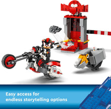 LEGO Sonic the Hedgehog Shadow the Hedgehog Escape, Motorbike Toy for Kids, Boys & Girls aged 8 Plus with Buildable Lab, Badnik Rhinobot & Clucky Video Game Character Figures, Gifts for Gamers 76995