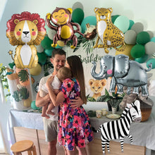 Jungle Safari Animals Balloons, Jungle Safari Theme Birthday Party Decorations, Lions Zebra Elephant Monkey Leopard Foil Balloons for Kids Boys Wild One Zoo Birthday Baby Shower Party Decor Supplies