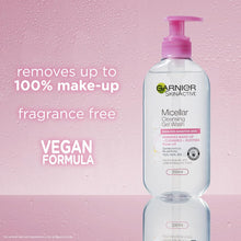 Garnier Micellar Gel Face Wash For Sensitive Skin 200ml, Gentle Face Cleanser & Makeup Remover, Recognised By The British Skin Foundation, Rinse-Off, Non-Drying & Fragrance Free Formula