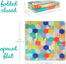 Infantino - Foldable Soft Foam Mat - Baby Play Mat - Extra Large - Double-Sided Cushioned Portable - Fold-Up Sides - Non Slip Crawling - Infants & Toddlers - Multicolor