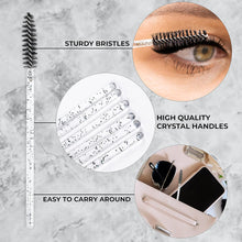 Eyelash Brush Pack of 50 - Bendable, Lightweight Disposable Mascara Wands - 10cm Long Eyelash Spoolies for Lash Extensions, Eyebrows Contouring and Makeup - Black