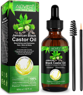 Jamaican Black Castor Oil for Hair Growth,Body Message Castor Oil, Hair Treatment Oil for Eyelashes, Eyebrows Growth, Skin Moisturizer, Nourish the Scalp