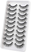 JIMIRE Cat Eye Eyelashes 10 Pairs Fake Eyelashes Fluffy Natural Look False Lashes 14mm Lashes Pack