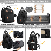 Fexkean Baby Diaper Backpack,Mummy Shoulder Bag for Travel Shopping Camping with Bed Unisex for Boys & Girls