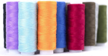 Jazooli Sewing Thread for Sewing Machine (Thread Set of 24 Colours), Pure Cotton Thread for Sewing (Cotton Reels Spools - 180m Each), for Machine/Hand Sewing