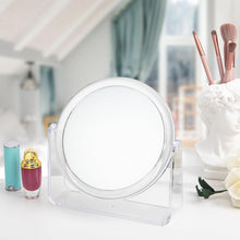 DOZTI Magnifying Makeup Mirror Two Sided bathroom shaving Mirror 360 Rotating Table vanity cosmetic dressing table circle mirror for styling hair beauty or plucking eyebrow