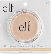 e.l.f. Prime & Stay Finishing Powder, Sets Makeup, Controls Shine & Smooths Complexion, Sheer, 0.17 Oz (4.8g)