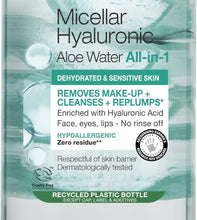 Garnier Micellar Hyaluronic Aloe Cleansing Water For Dehydrated Skin 400ml, Replumping Cleanser & Makeup Remover, Recognised By The British Skin Foundation, Use With Reusable Micellar Eco Pads