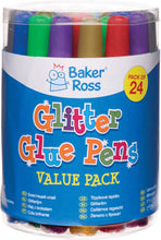 Baker Ross Glitter Glue Pens (Pack Of 24) For Kids Arts And Crafts