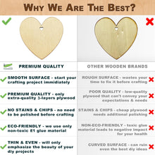 50 PCs Wooden Keyring Blanks Hearts Set: 25 Blank Wooden Hearts 5cm + 25 Keychains - Unfinished Wooden Hearts for Crafting Wood Keyrings