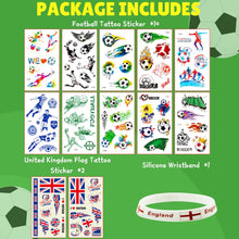 Lubibi Football Tattoo Stickers Kit,12 Sheets Football Temporary Tattoos Sticker,1 Sheet Silicone Wristband, Football Soccer Themed Party Favour Bag Fillers Fake Transfer Tattoo Sticker For Kid Adult