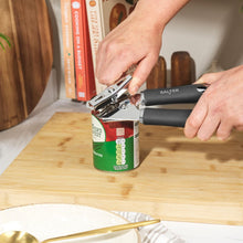 Salter BW11386EU7 Cosmos Can Opener - Manual Turn Knob, Kitchen Tin Opener Arthritis Hands, Weak Hands, Elderly, Camping, Hanging Hook, Easy to Clean, Long Lasting Quality, Matte Grey