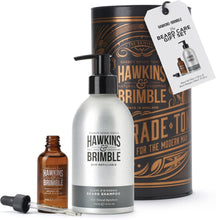 Hawkins & Brimble 2 Pcs Beard Gift Set, Beard Growth Kit to Maintain Healthy Beard, Non-Greasy Beard Oil Repairs Damaged Follicles, Beard Shampoo for Nourishment