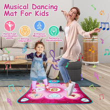 Dance Mat Toys for Girls - Music Play Mat 5 Play Modes 3 Challenge Levels Adjustable Volume & LED Lights, Musical Dance Game Pad Toy Christmas Birthday Gifts for 3 4 5 6 7 8 9+ Years Old Girls