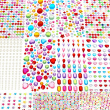 JOISHOP 3034pcs Gem Stickers, Rhinestone Self Adhesive Gems, Stick on Gems Jewel Stickers Sticky Gems for DIY Crafts Gluing