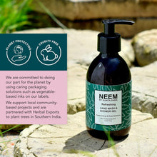 NEEM Sunita Passi - Ayurvedic Neem Hand & Body Wash, 250ml - Nourishing Neem Shower Gel - Sweet Orange & Rose Geranium Essential Oils - Soap Free Cleansing - Vegan & Natural