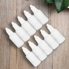 JJPRIME 10pcs Empty Plastic Squeezable Dropper Bottle  Water Liquid Eye Drops  Squeezy Bottles  Refillable Bottles Containers Portable Travel Set (50ml/1.7oz), White