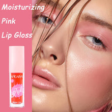 Lip Gloss Lip Plumper,Pink Liquid Lipstick Lip Stain Lip Oil Lip Plumper Gloss,Natural Shiny Long Lasting Non-stick Cup Waterproof SweatProof Moisturizing Tinted Lip Balm Makeup