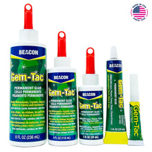 Beacon Gem-Tac 118ml Medium Bottle, Clear Adhesive Gem Glue - Strong Fabric Glue for Jeans & Jackets - Rhinestone glue, Glass Glue - Perfect Art Glue for Embellishing Shoes, Glasses, Gowns & Phones