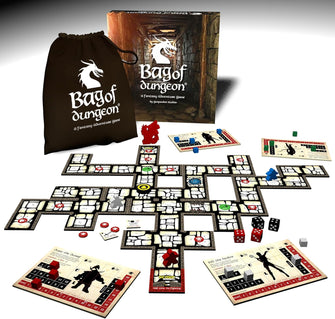 Bag of Dungeon - A Popular Fantasy Crawler Adventure Board Game  Enter the Dragon's Lair  1-4 Players  Age 7+  Simple-to-Play  Family Games  Tabletop RPG  Classic DnD Style Gaming  3rd Edition