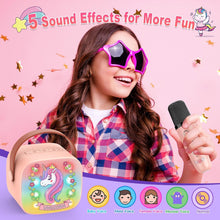 Dislocati Unicorn Gifts for Girls,Kids Microphone Girls Birthday Presents Girls Toys Age 3-12 Year Old Girls Gifts Wireless Bluetooth Speaker Karaoke Machine 2 Microphones for Kids Karaoke Microphones
