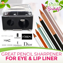 2pk Eyeliner Sharpener  2 Holes Makeup Sharpener for Big & Small Sized Eye Pencil Sharpeners  Eyeliner Pencil Sharpener Eyebrow Pencil Sharpener, Lip Liner Sharpener  Dual Make Up Pencil Sharpener