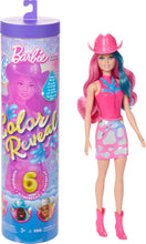 Barbie Color Reveal Fashion Doll & Accessories with 6 Surprises, Disco Star Series with Metallic Shine & Color-Change Bodice (Styles May Vary), JCP01