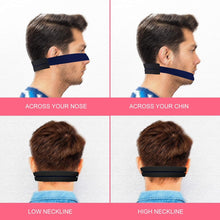 Neck Hair Line Template, Straight or Curved Hair Line Neckline Shaving Template, Non-Slip, Skin Safe Silicone Stencil for DIY Shaving and Keeping Neckline Haircuts(Non-Adjustable) (Black)