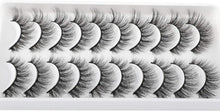 JIMIRE Cat Eye Eyelashes 10 Pairs Fake Eyelashes Fluffy Natural Look False Lashes 14mm Lashes Pack