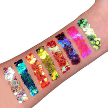 Iridescent Chunky Glitter by Moon Glitter - Orange - Cosmetic Festival Makeup Glitter for Face, Body, Nails, Hair, Lips - 3g