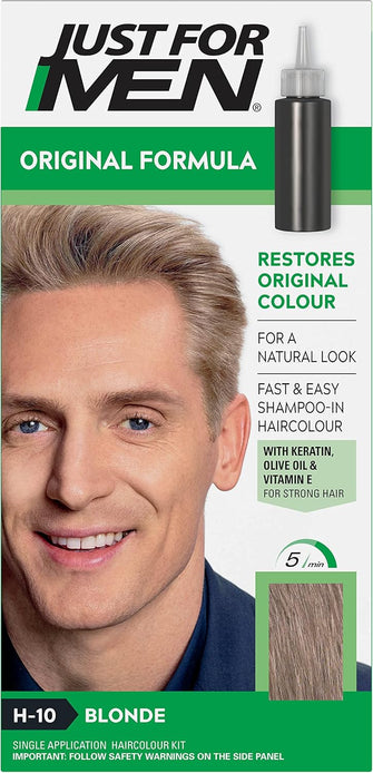 Just For Men Original Formula Blonde Hair Dye, Targets Only The Grey Hairs, Restoring The Original Colour For a Natural Look  H10