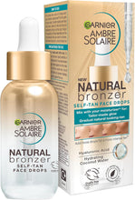 Garnier Ambre Solaire Natural Bronzer, Self Tan Drops for Face, Hyaluronic Acid & Coconut Water, Tailor Made Glow, Gradual & Natural Fake Tan, Approved by Cruelty Free International, Vegan, 30ml