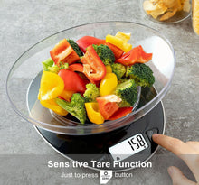 Digital Kitchen Scales Electronic Food Scales with Bowl Liquids in ml and fl. Oz. Tare Function LCD Display Easy Storage