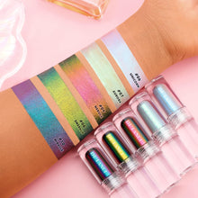 Chameleon Liquid Eyeshadow, Metallic Glitter Multichrome Eye Shadow, Sparkling Intense MultiColor Shifting Eye Makeup, High Pigment No Creasing, Quick-Drying Change Duochrome Eyeshadows