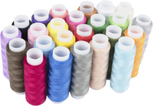 Jazooli Sewing Thread for Sewing Machine (Thread Set of 24 Colours), Pure Cotton Thread for Sewing (Cotton Reels Spools - 180m Each), for Machine/Hand Sewing